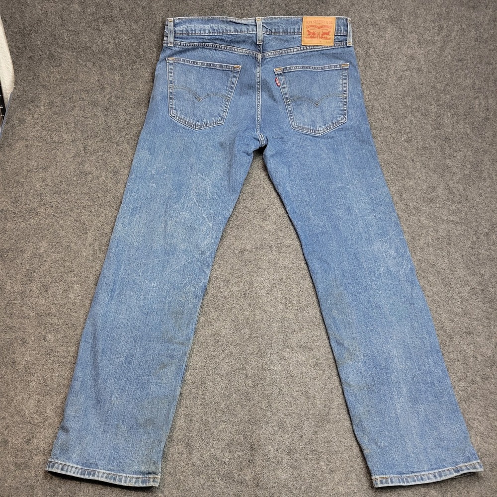 Levis 505 Jeans Mens 36x32 Blue Denim Boho Streetwear Grunge Festival Red Tab - Picture 3 of 14